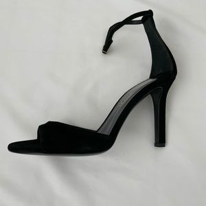 Tamara Mellon Black Suede Sandal Pump - Brand New